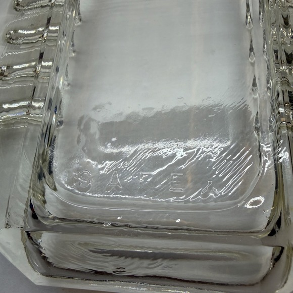 Vintage Ashtray Safex Clear Glass Self-Extinguishing  MCM Mid-Century Modern - Picture 6 of 6